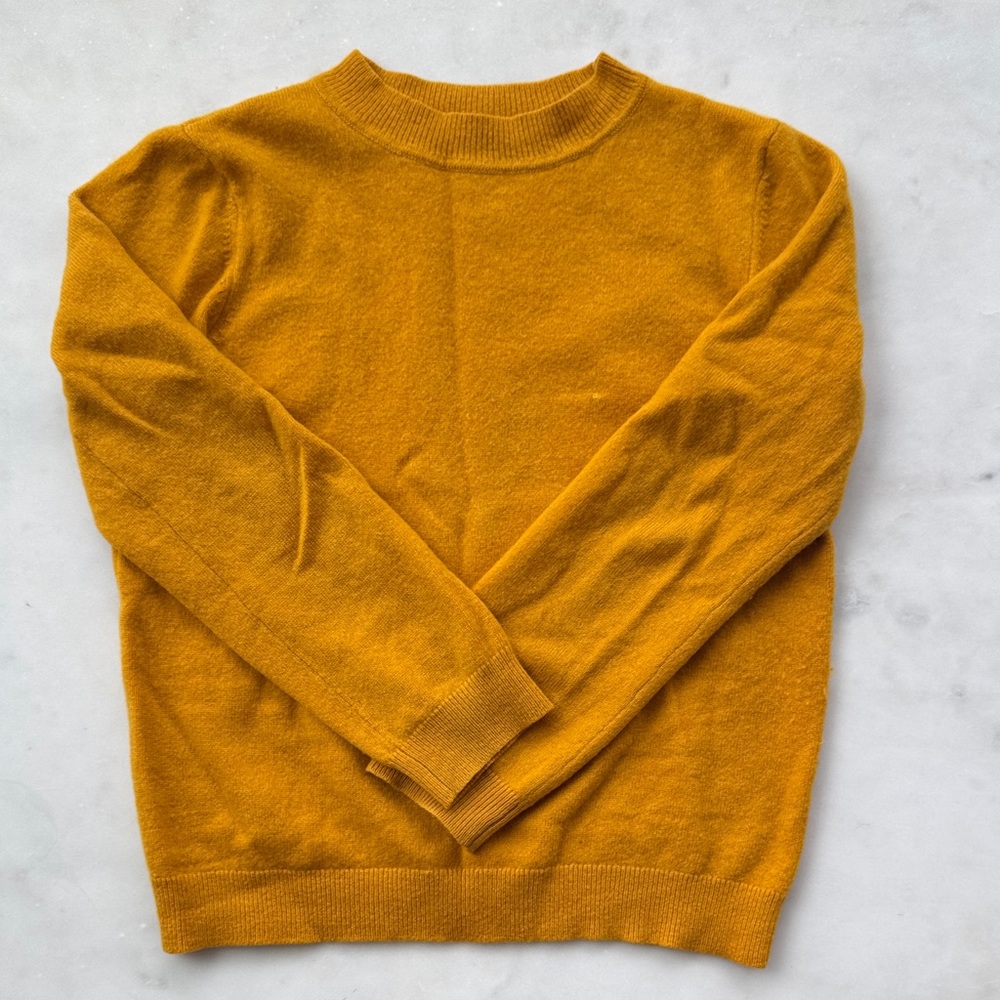 100% Cashmere Kids Sweater – Size 8/10 – Mustard Yellow